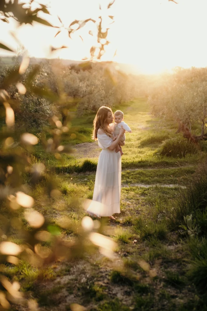 Séance photo bébé golden hour Provence